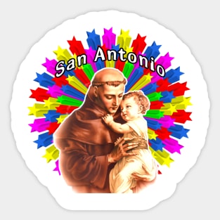 Saint Anthony of Padua the darling of the baby Jesus Sticker